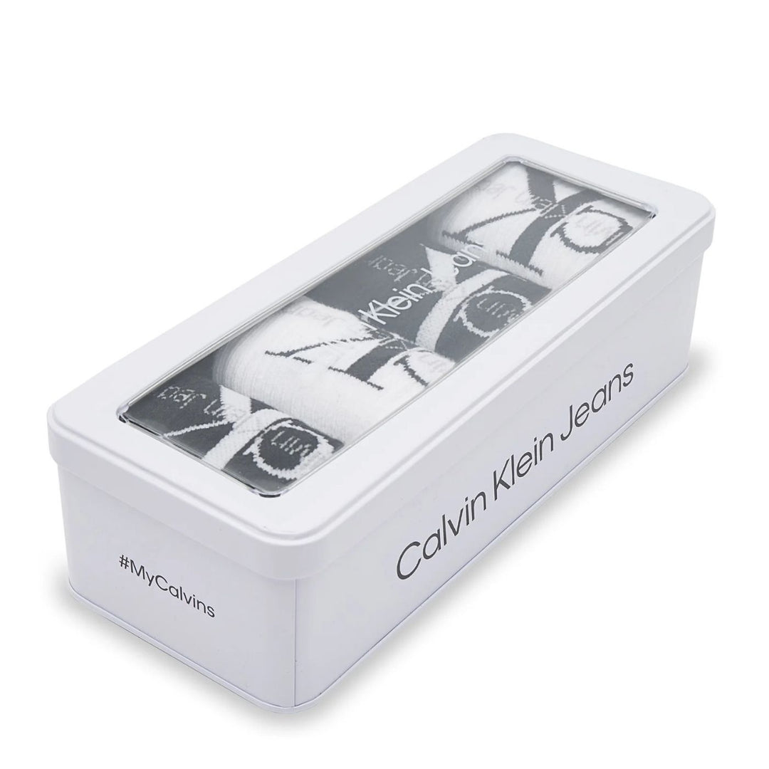 Calvin Klein 4 db-os Hosszú Szárú Zokni | Fekete-Fehér