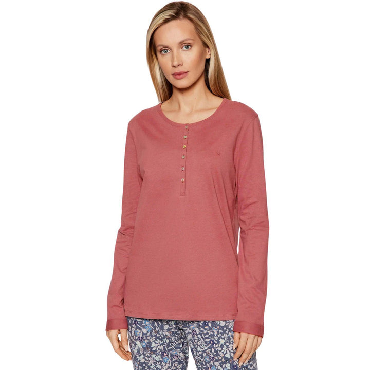 Triumph Mix & Match LSL TOP  | Gombos Pizsama Felső | Fakó Piros