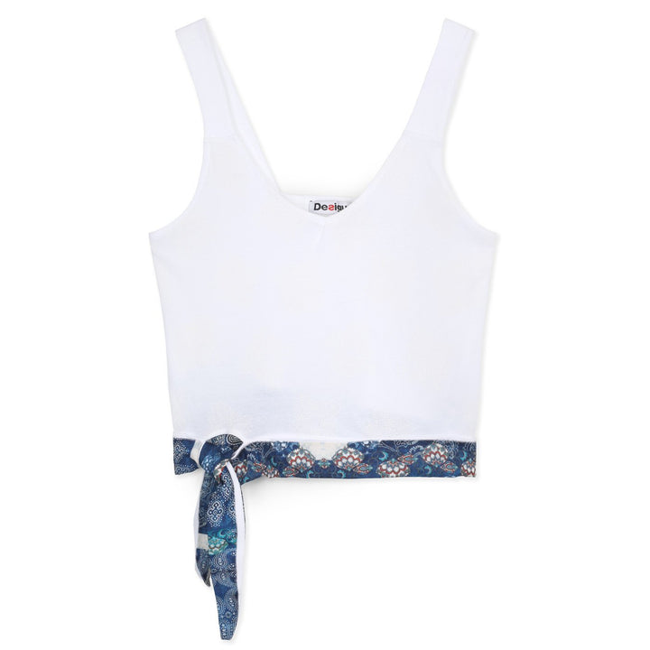Desigual NOELIA crop top fehér