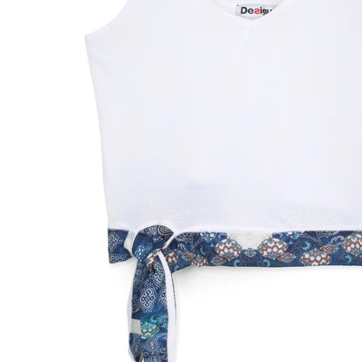 Desigual NOELIA crop top fehér