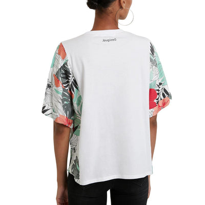 Desigual HONOLULU póló fehér mintás