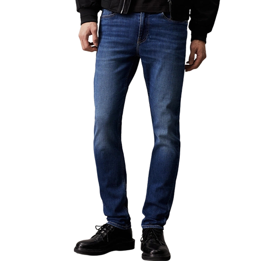 Calvin Klein Slim Taper Farmer Nadrág | Kék