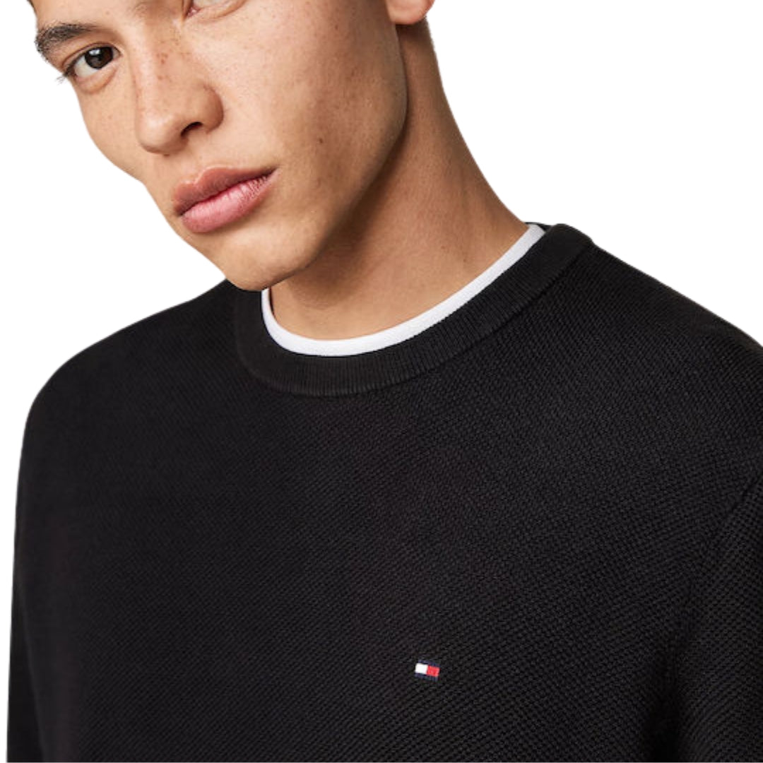 Tommy Hilfiger Férfi Pulóver I Fekete