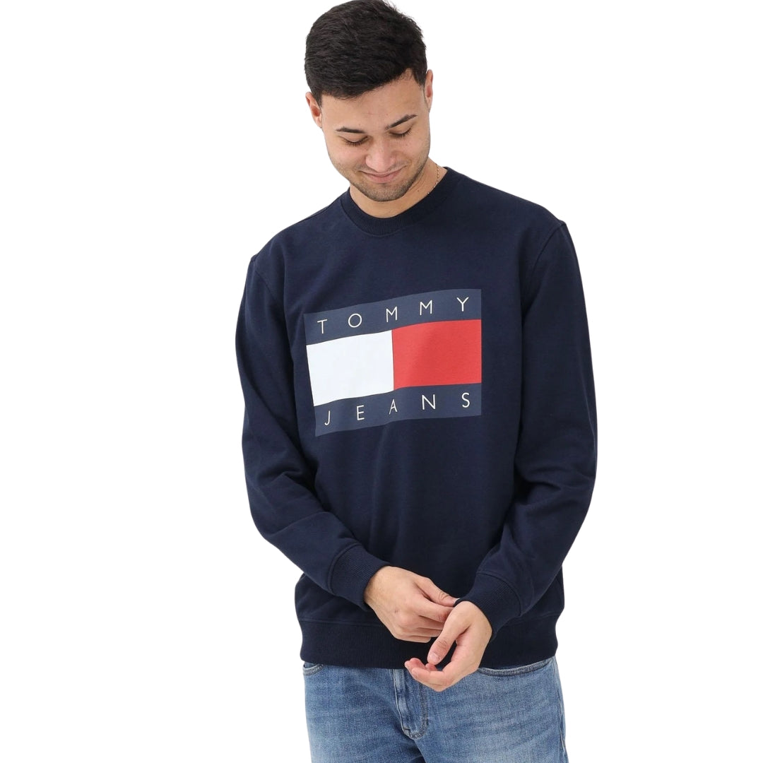 Tommy Hilfiger Férfi Pulóver I Sötétkék