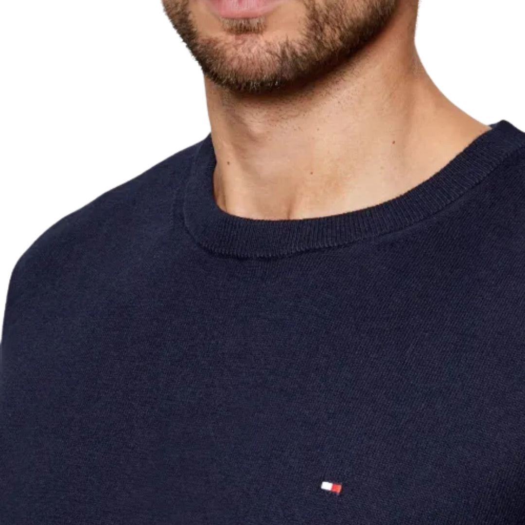 Tommy Hilfiger Férfi Pulóver I Sötétkék