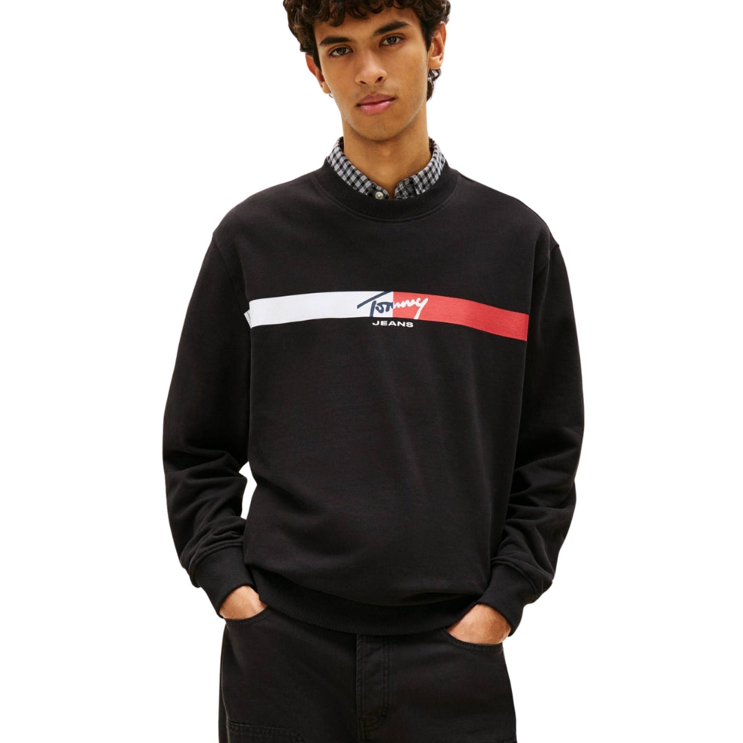 Tommy Hilfiger Férfi Pulóver I Fekete