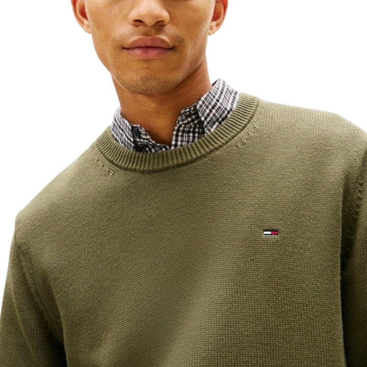 Tommy Hilfiger Férfi Pulóver I Khaki
