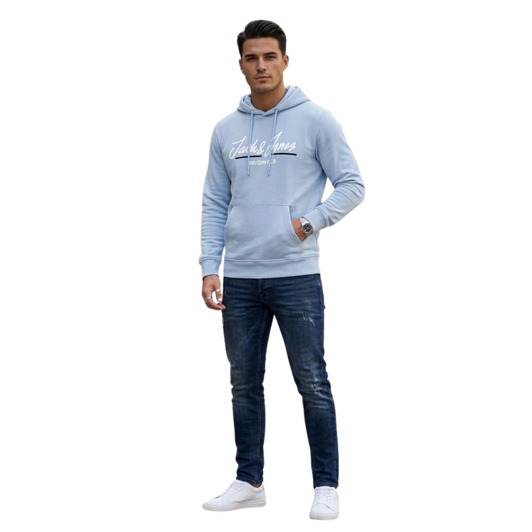 Jack & Jones Férfi Kapucnis Pulóver I Kék