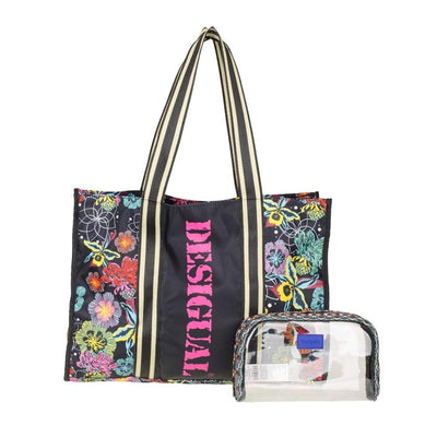 Desigual Bolso Inflight Foldable Maui Táska | Fekete Mintás