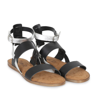 s.Oliver  Női Szandál I Fekete-Ezüst