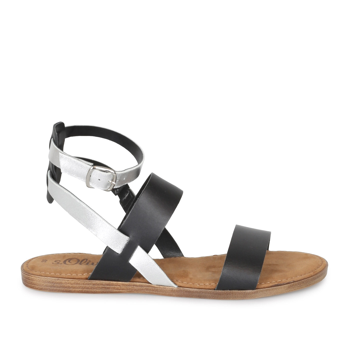s.Oliver  Női Szandál I Fekete-Ezüst