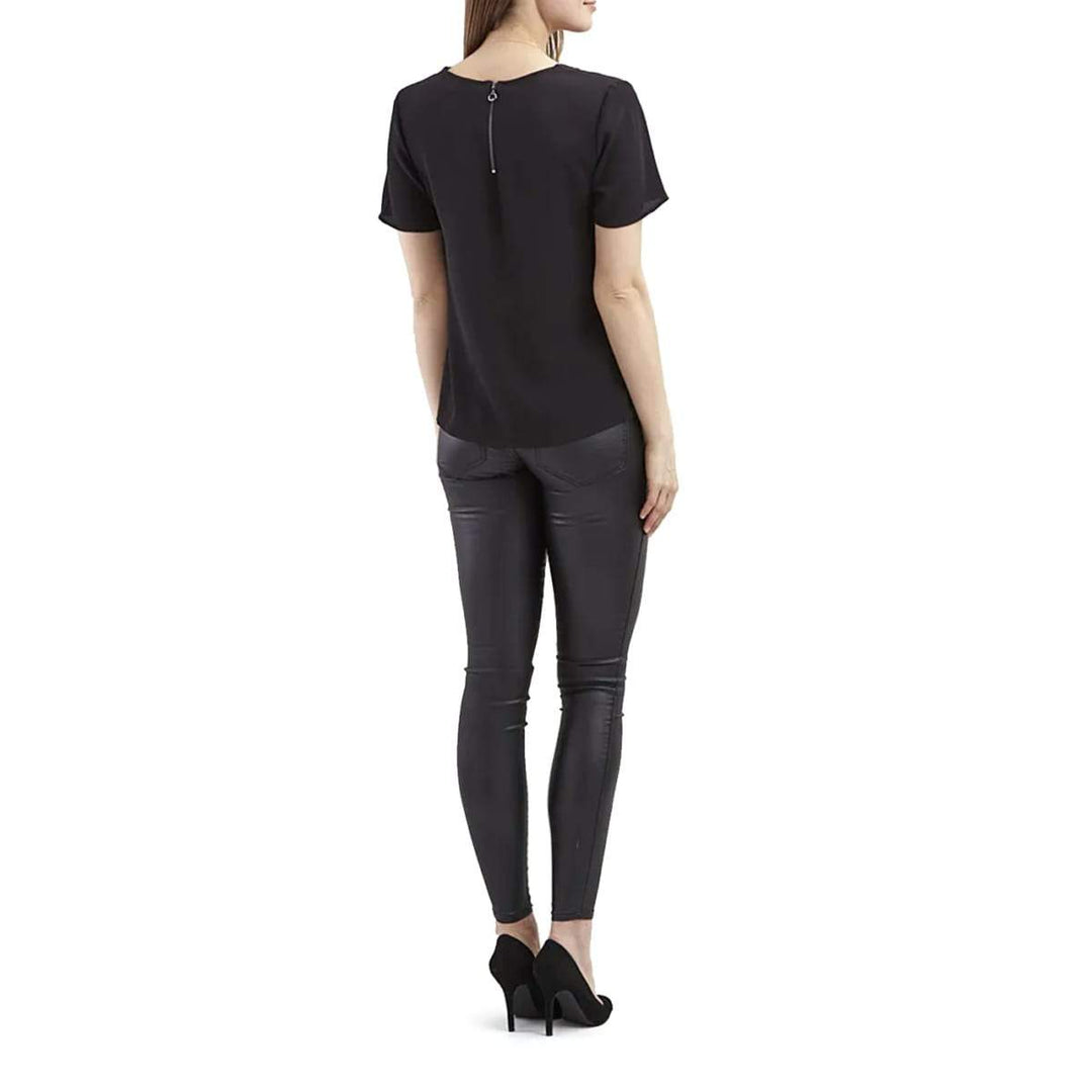 Vila Fekete Krepp Blúz