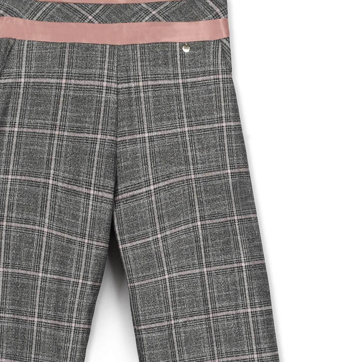 Rinascimento Szövetnadrág | Fekete-Pink Kockás