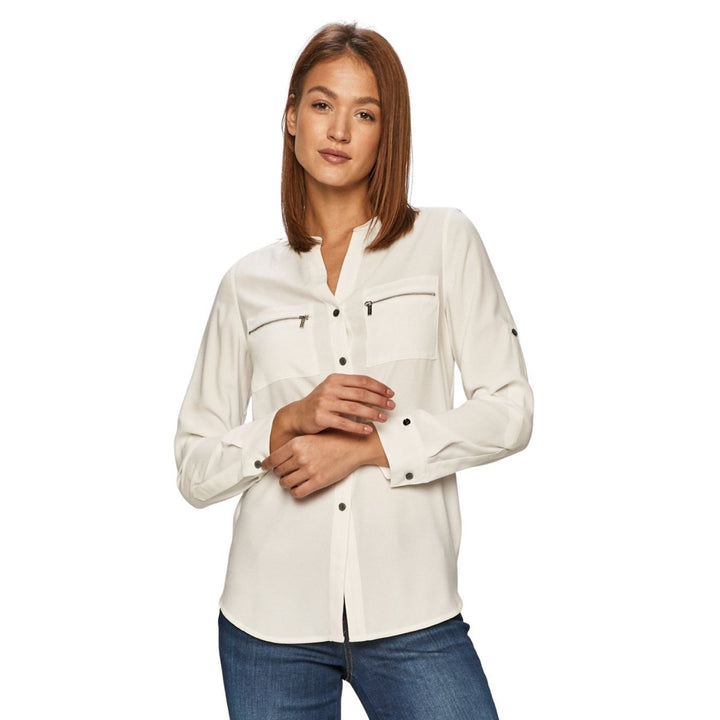Calvin Klein Fehér Hosszú Ujjú Blúz