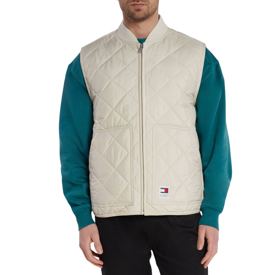 Tommy Hilfiger Newsprint Férfi Mellény | Krém