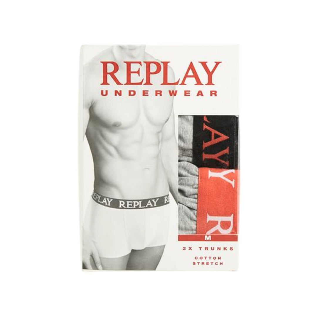 REPLAY Férfi Boxer Szett 2db | Szürke Multi