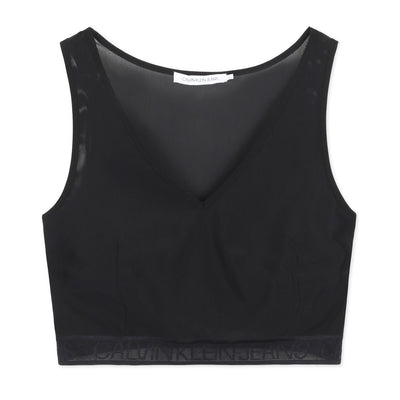 Calvin Klein Mesh Logo Top | Fekete