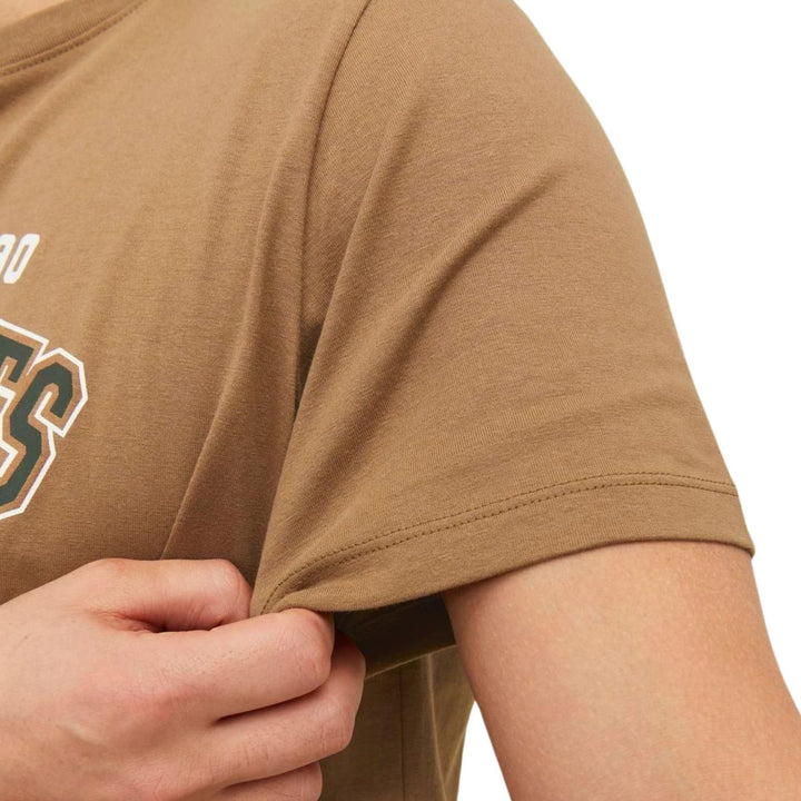 Jack and Jones Férfi JJElogo Tee SS O-neck Póló | Bézs