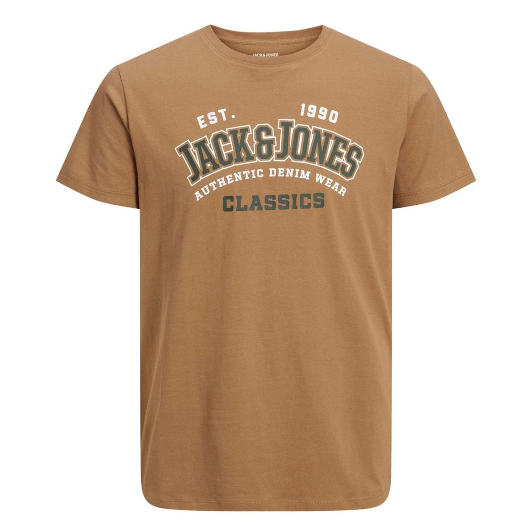 Jack and Jones Férfi JJElogo Tee SS O-neck Póló | Bézs
