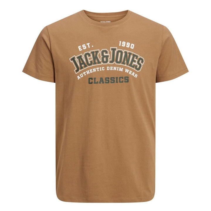 Jack and Jones Férfi JJElogo Tee SS O-neck Póló | Bézs