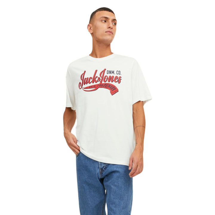 Jack and Jones Férfi JJElogo Tee SS O-neck Póló | Fehér