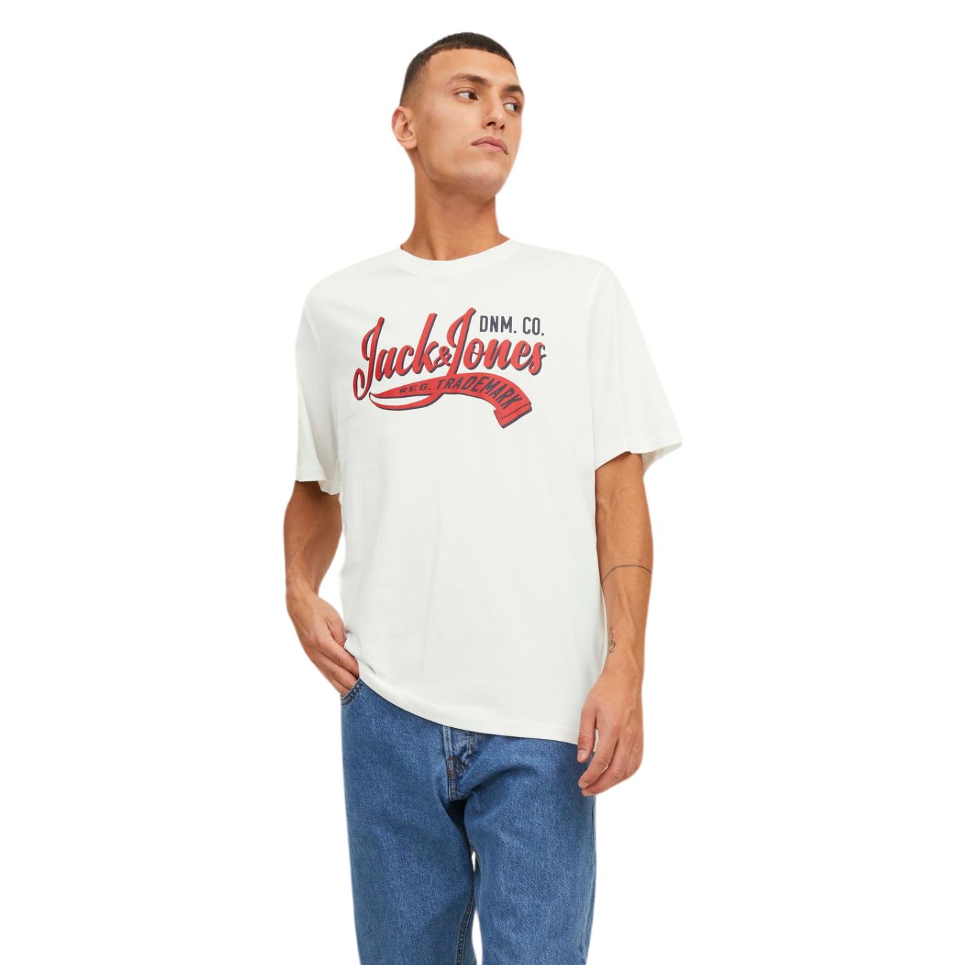 Jack and Jones JJElogo Tee SS O-neck Póló | Fehér