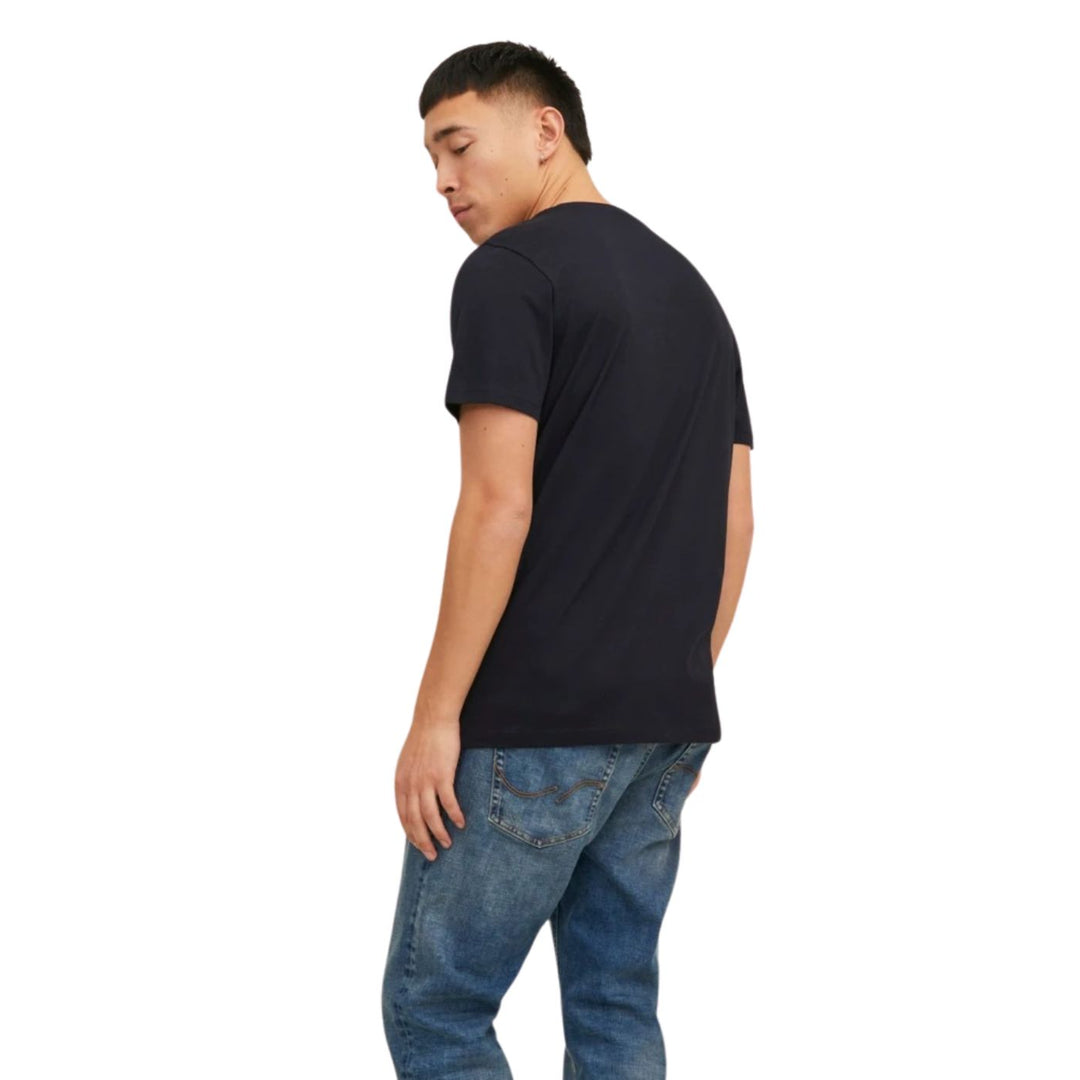 Jack and Jones Férfi JJElogo Tee SS O-neck  Póló | Sötétkék
