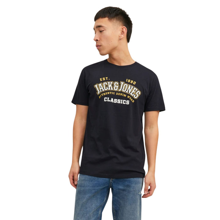 Jack and Jones Férfi JJElogo Tee SS O-neck  Póló | Sötétkék