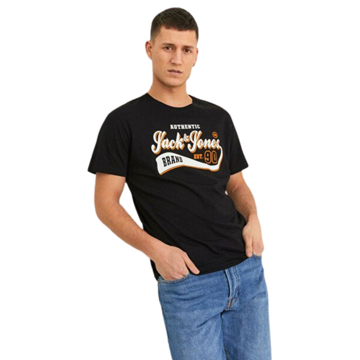 Jack and Jones Férfi JJElogo Tee SS O-neck  Póló | Fekete