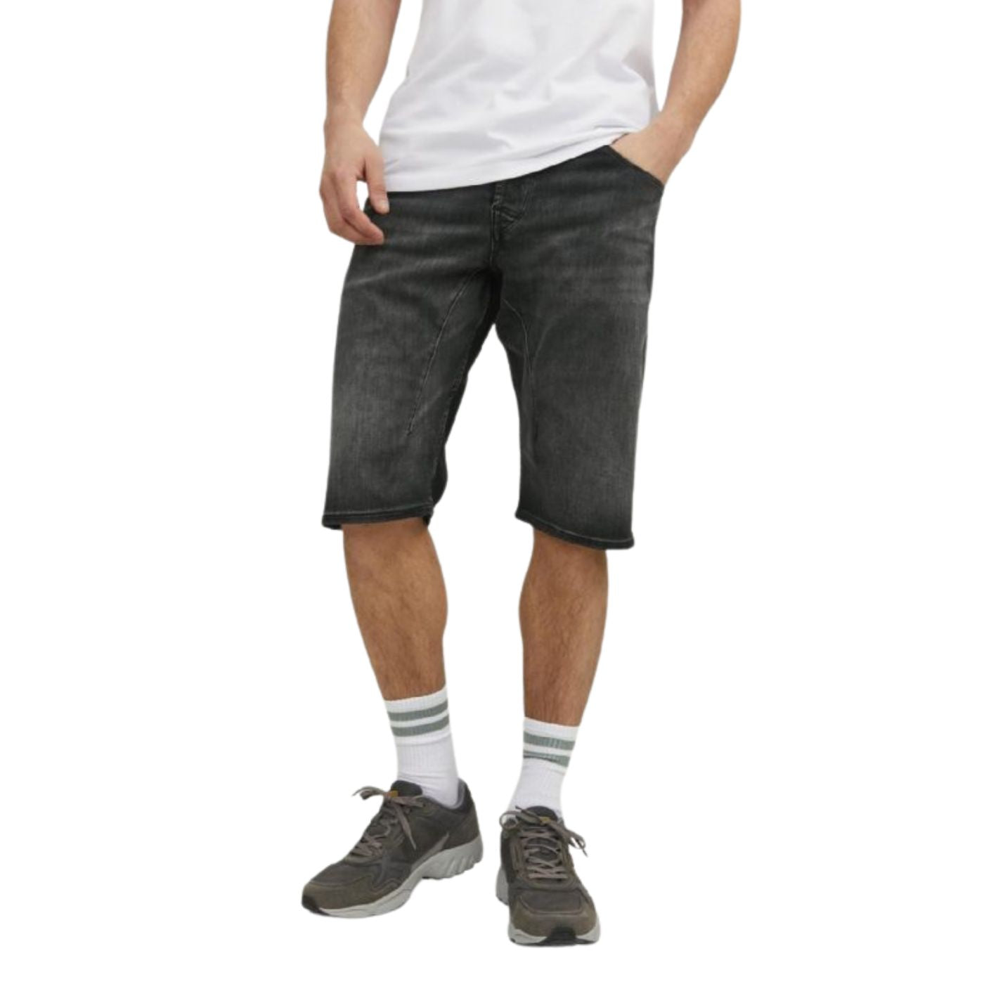 Jack & Jones Férfi Farmer Rövidnadrág | Fekete