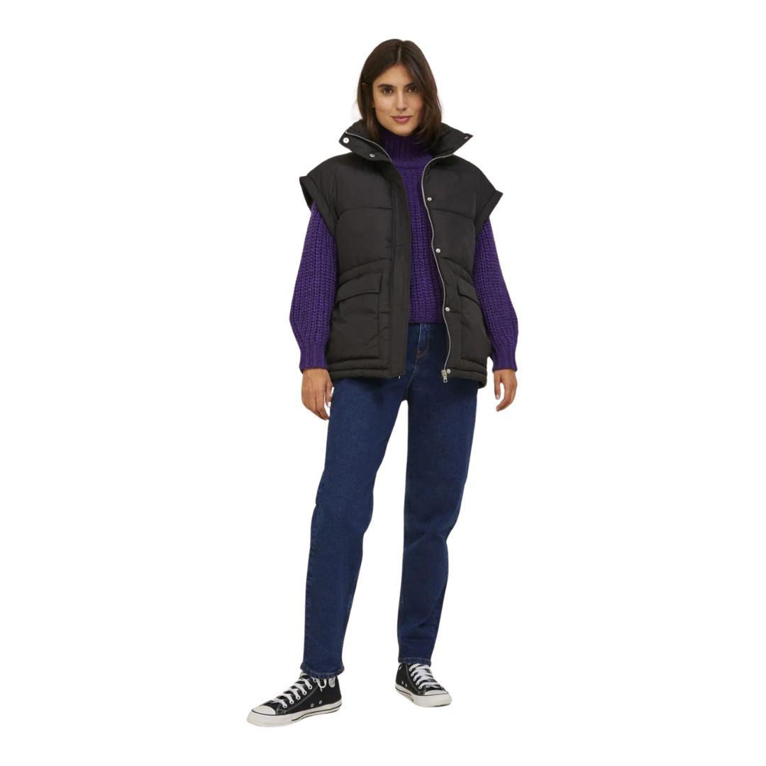 JJXX Jexllen Puffer Vest Mellény | Fekete