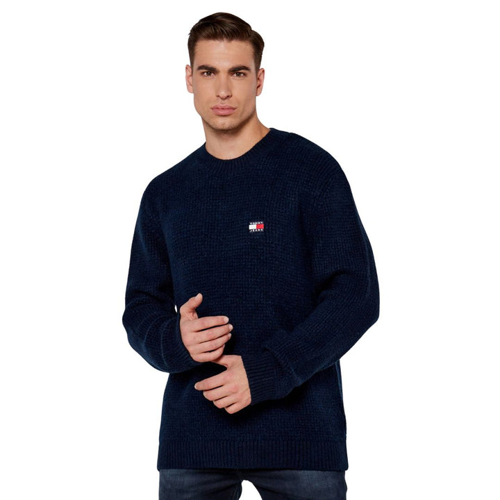 Tommy Hilfiger férfi Reg Waffle Pulóver | Sötétkék