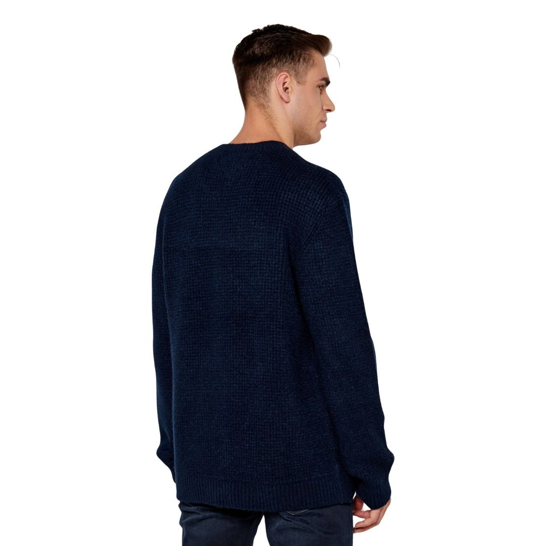 Tommy Hilfiger férfi Reg Waffle Pulóver | Sötétkék