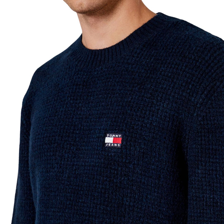 Tommy Hilfiger férfi Reg Waffle Pulóver | Sötétkék