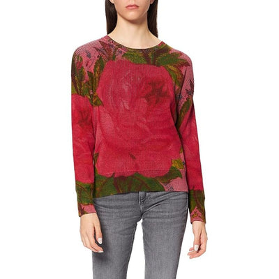 Desigual Jers Granada Pulóver | Piros Mintás