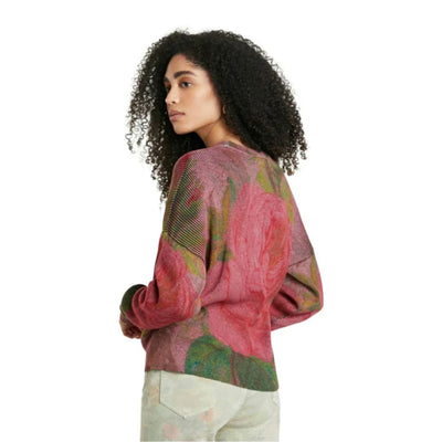 Desigual Jers Granada Pulóver | Piros Mintás