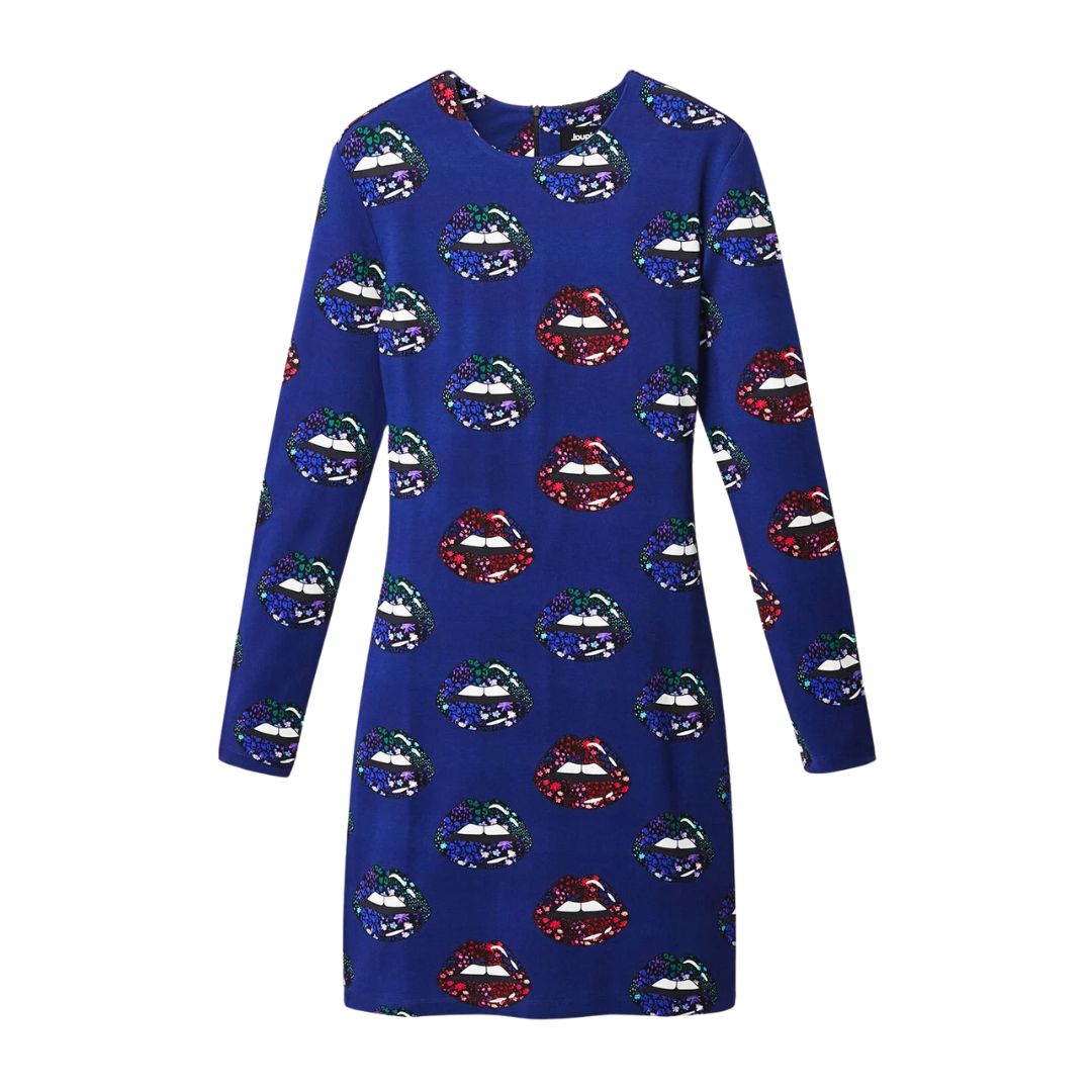 Desigual Vest Liliana Ruha | Sötétkék Mintás