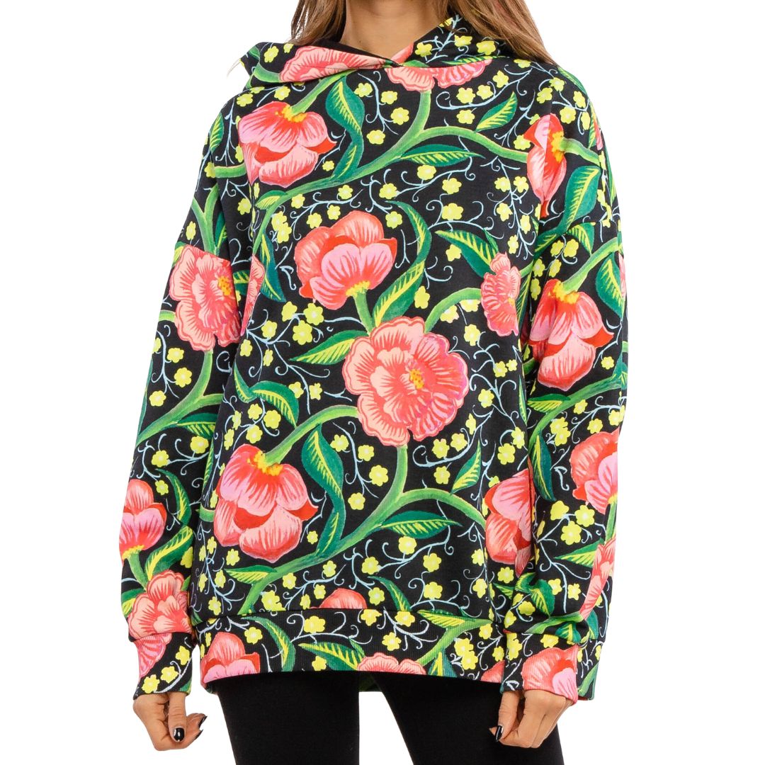 Desigual Női Sweat Roiane Hoodie | Virágmintás