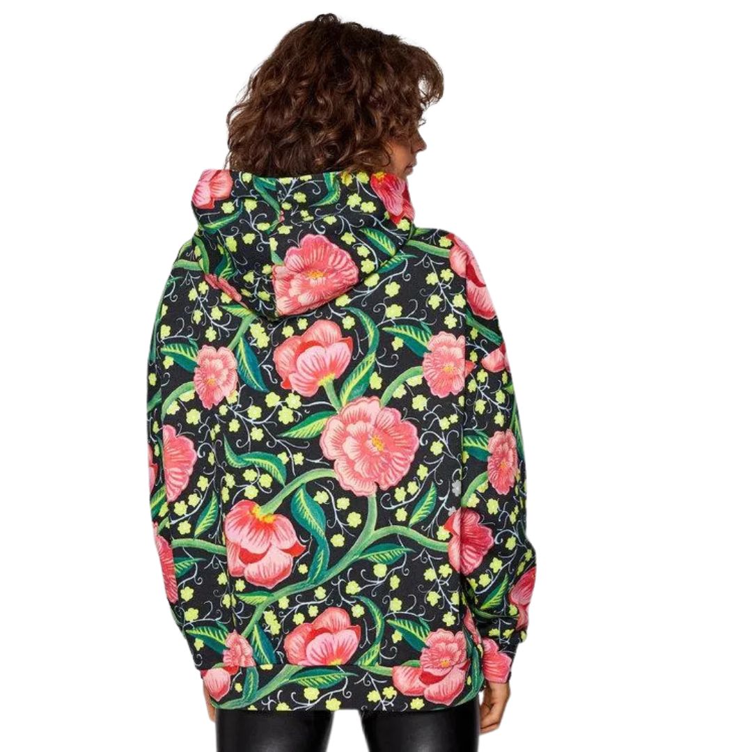 Desigual Női Sweat Roiane Hoodie | Virágmintás