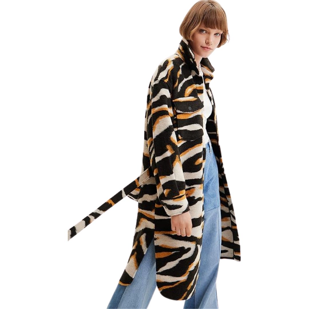 Desigual Női Gyapjúkeverék Chaq Rass Kabát I Többszínű