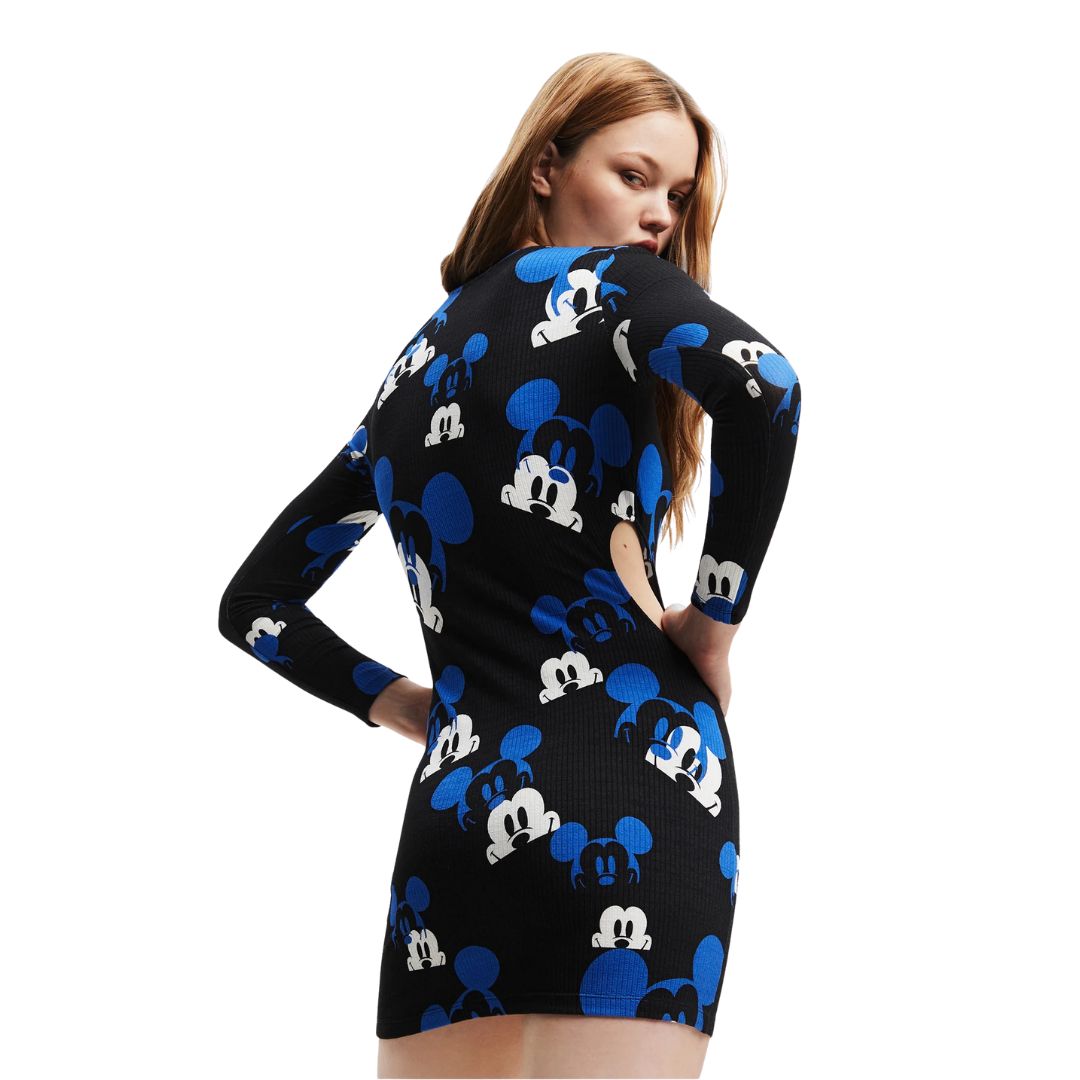 Desigual Női Vest Faces Mickey Ruha I Fekete