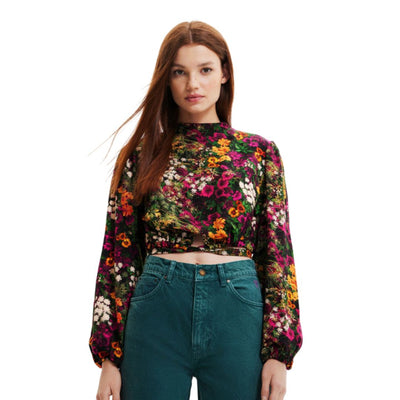 Desigual Női Flowers Blúz I Sokszínű