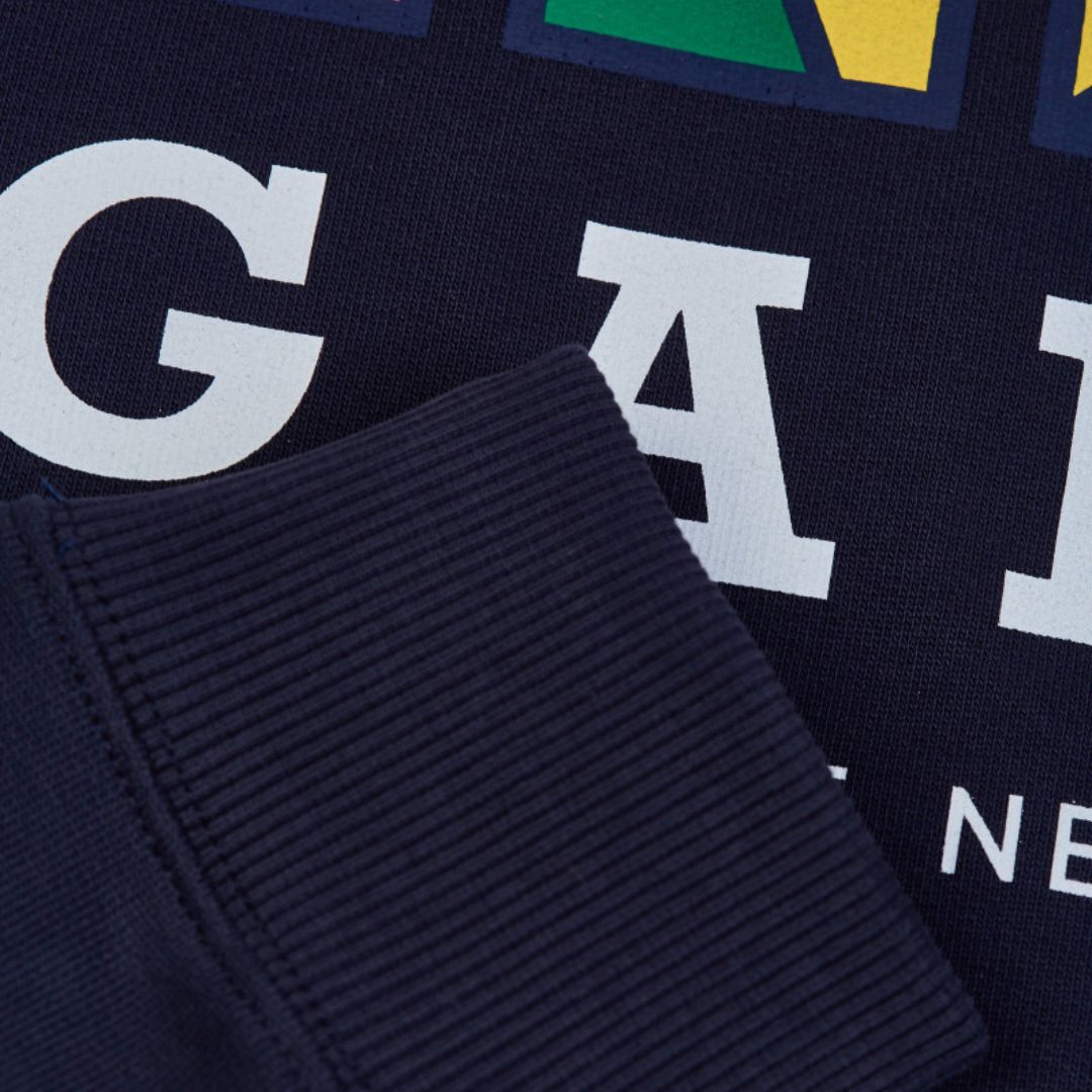 Gant Női Flags C Neck PulóverI Kék