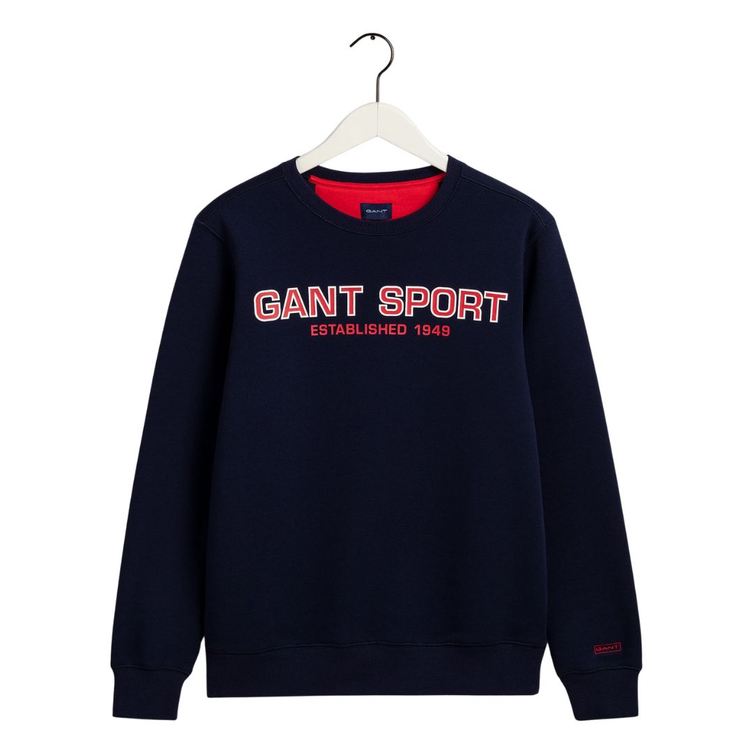 Gant Férfi Sport Neck Pulóver I Kék