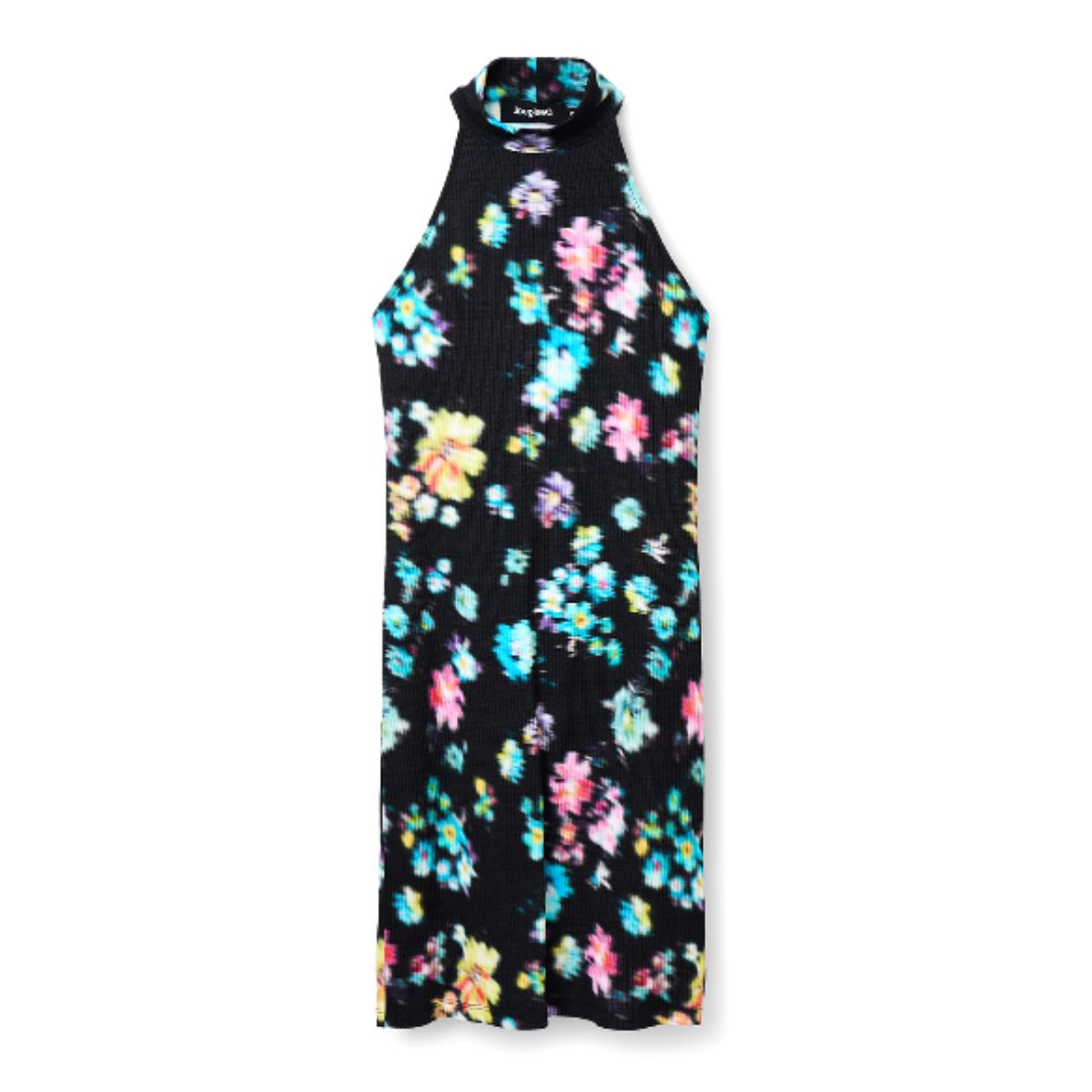 Desigual Női Vest Floral Ruha I Fekete
