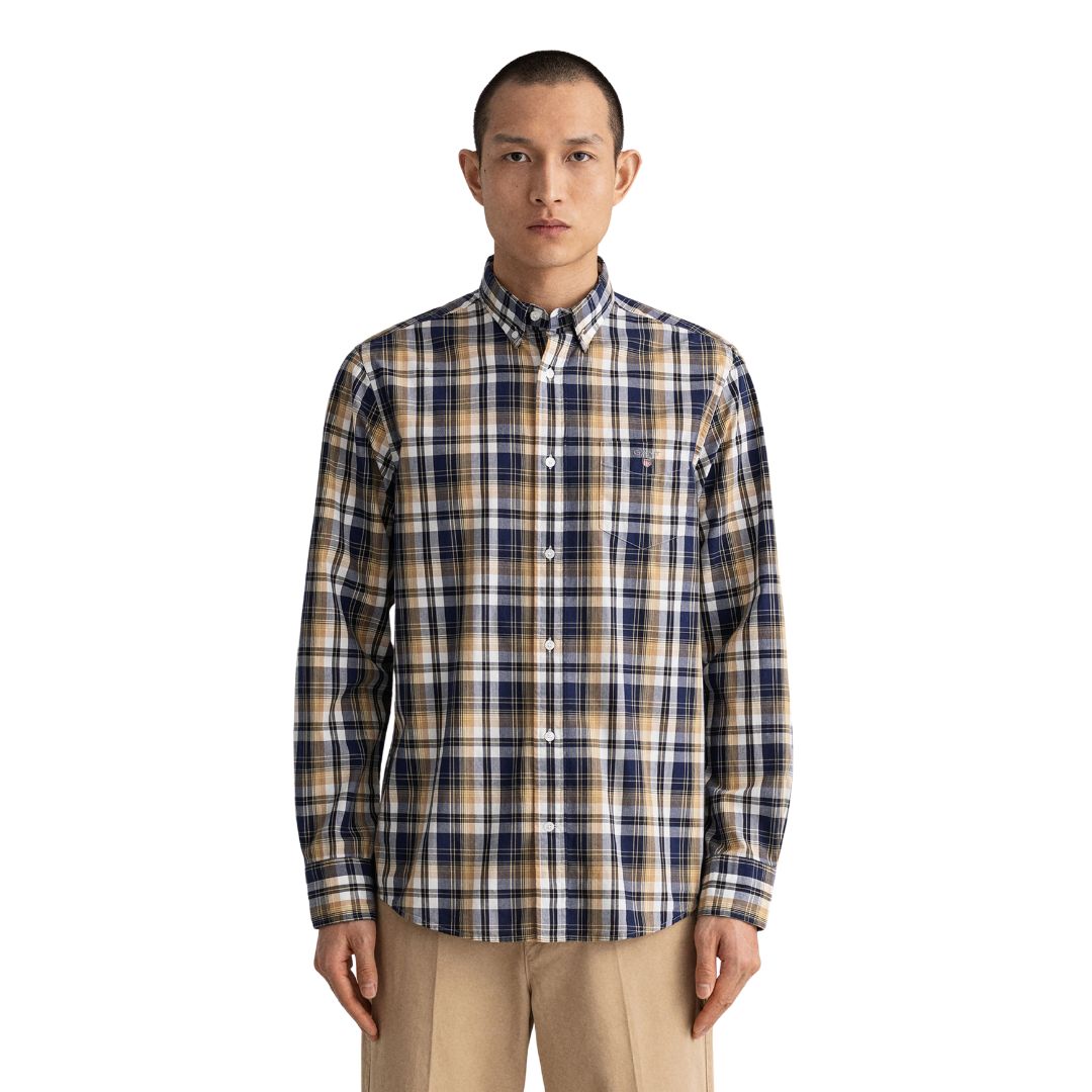 Gant Férfi Washed Poplin Check Ing