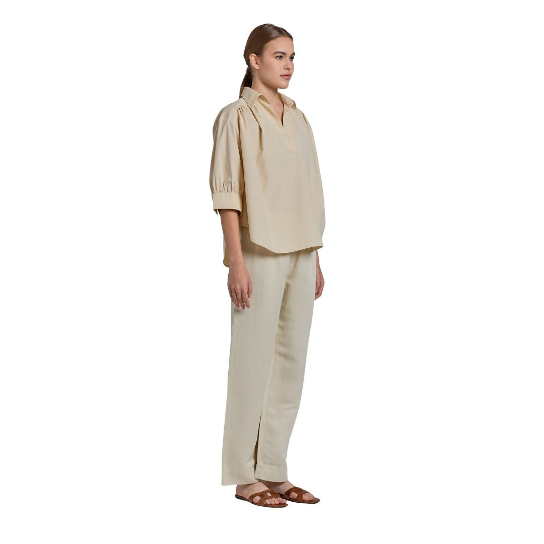 Gant Női Lux Poplin Popover Ing I Bézs