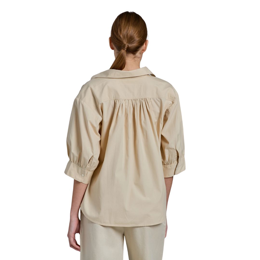 Gant Női Lux Poplin Popover Ing I Bézs