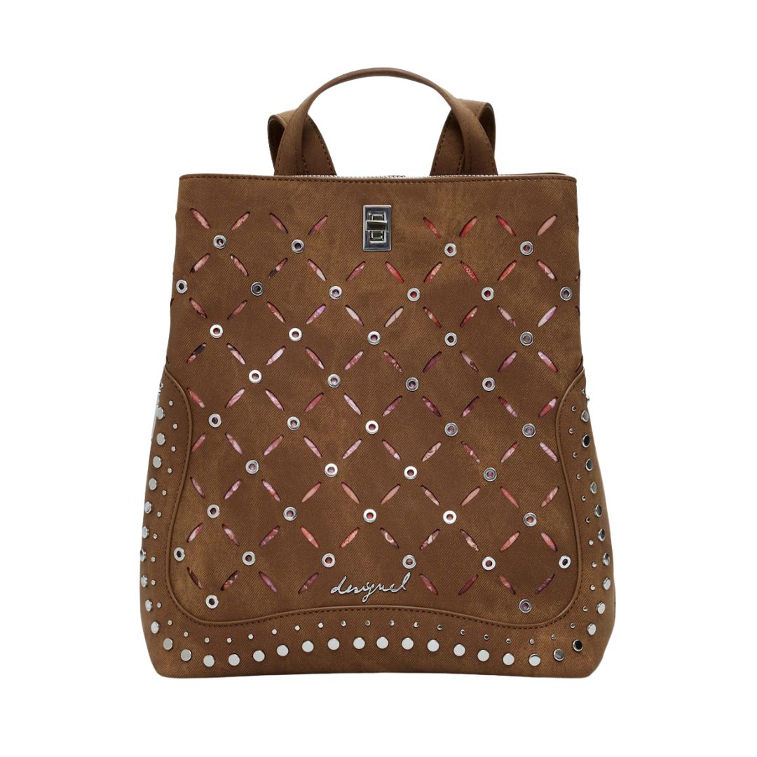 Desigual Női Back Yankee Metal Patch Sumy Mini Camel Hátizsák I Barna