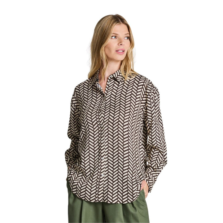Gant Női Relaxed Geometric Ing I Barna